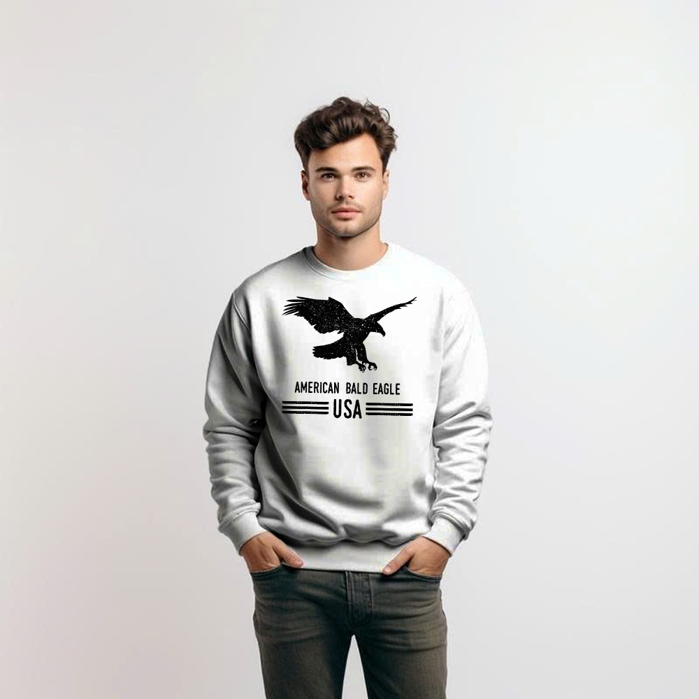 American Bald Eagle USA Shirt For 4th Of July Vintage Sweatshirt Women Men