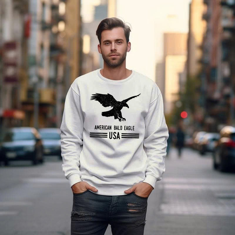 American Bald Eagle USA Shirt For 4th Of July Vintage Sweatshirt Women Men
