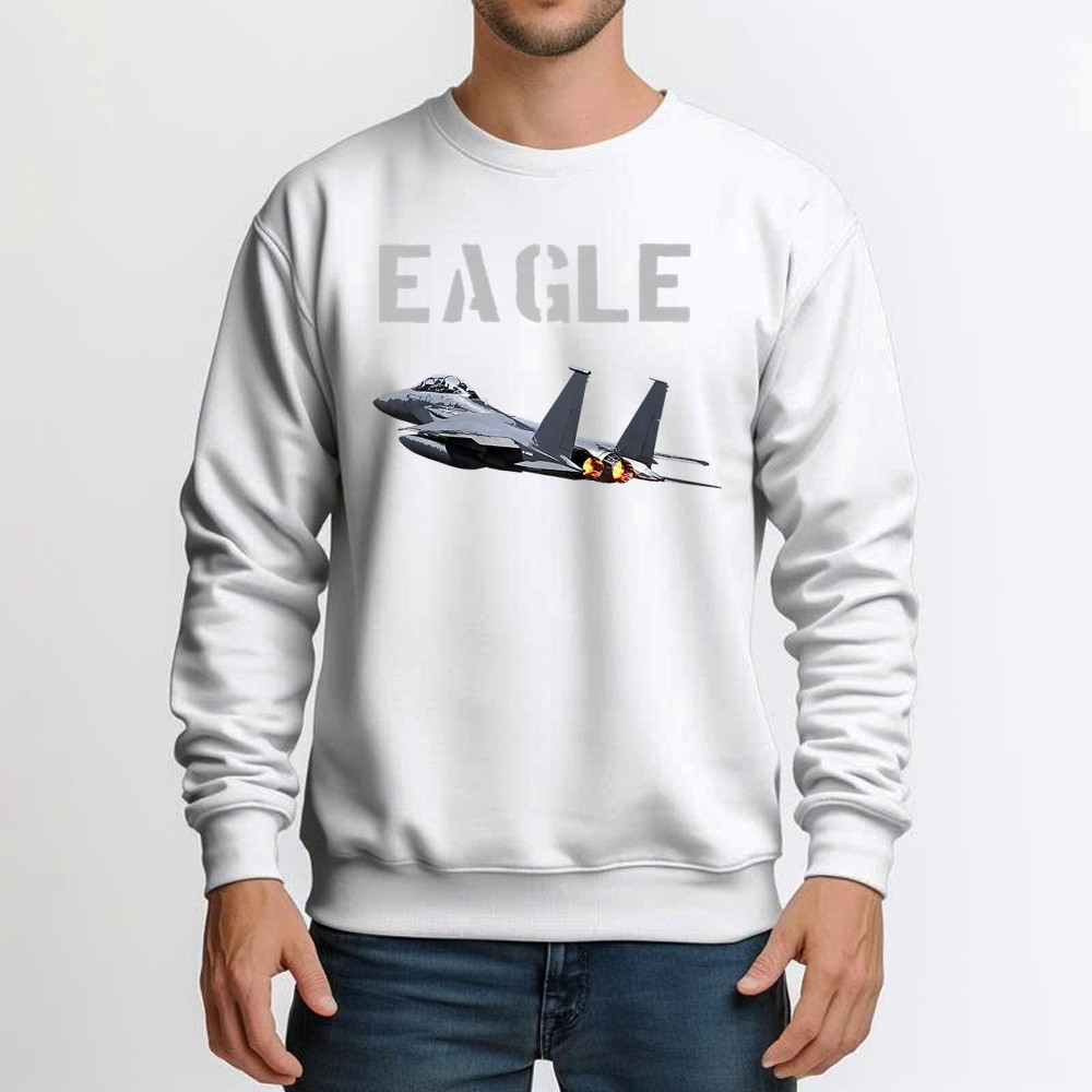 McDonnell Douglas F 15 Eagle Fighter Aircraft Sweatshirt Mens Aviation Gift Ideas