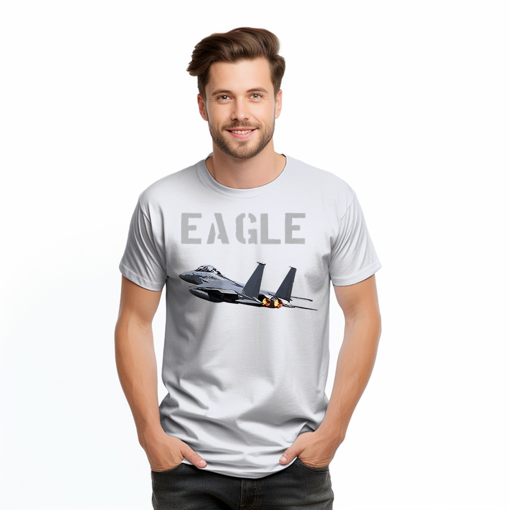 McDonnell Douglas F 15 Eagle Fighter Aircraft T-Shirt Mens Aviation Gift Ideas