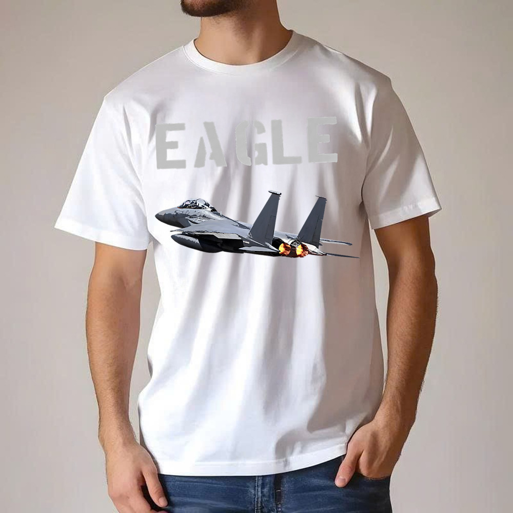 McDonnell Douglas F 15 Eagle Fighter Aircraft T-Shirt Mens Aviation Gift Ideas