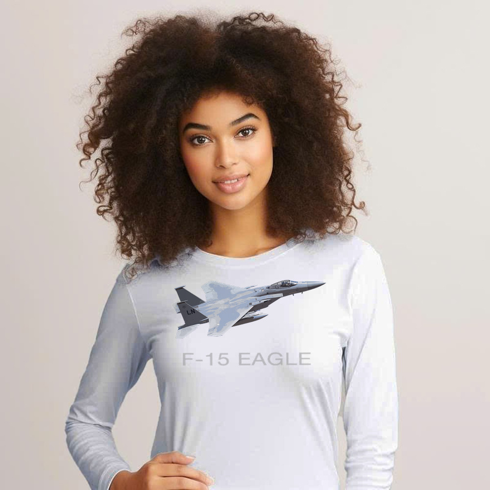 McDonnell Douglas F 15 Eagle Shirt Fighter Aircraft Pilot Long Sleeve Shirt Guys Gift